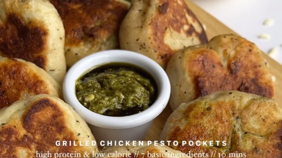 Grilled Chicken Pesto Pockets