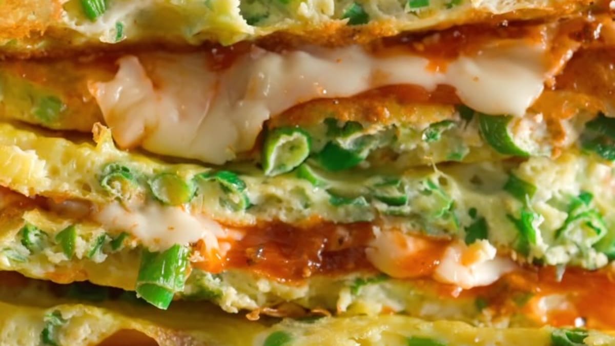 Egg‑Bread Breakfast Stack
