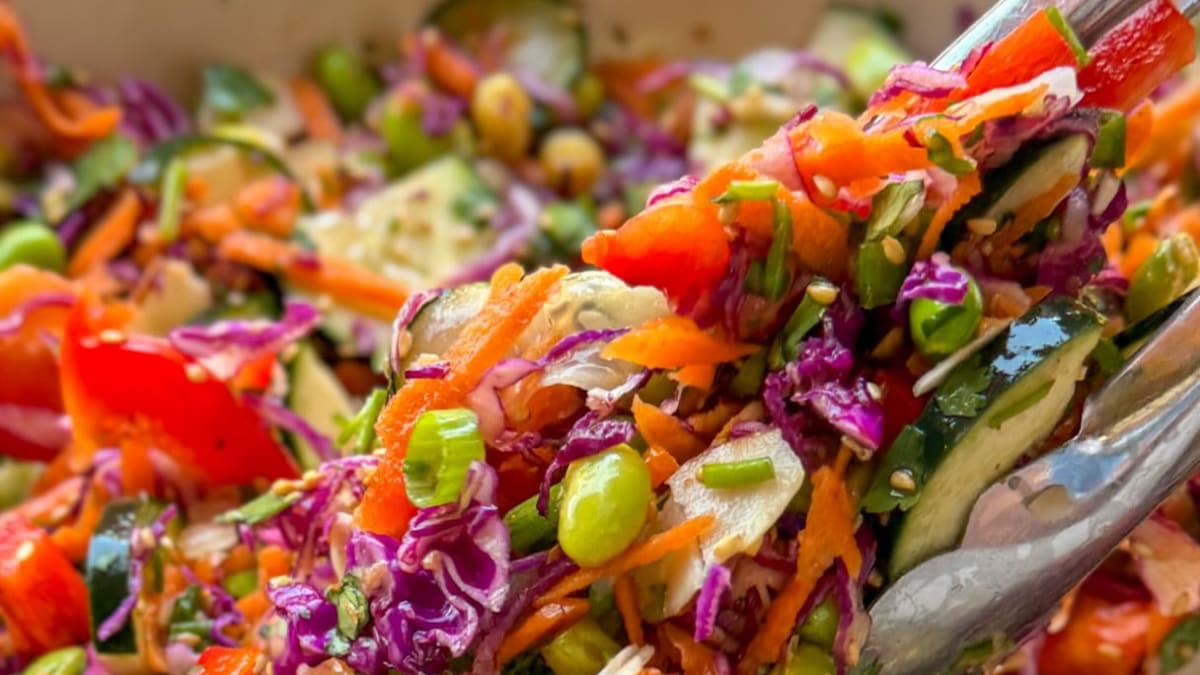 Crunchy Asian Cucumber Slaw
