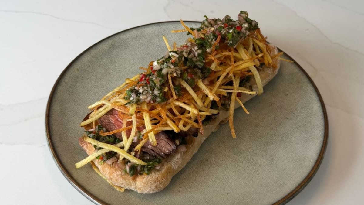 Steak, Fries & Chimichurri Ciabatta