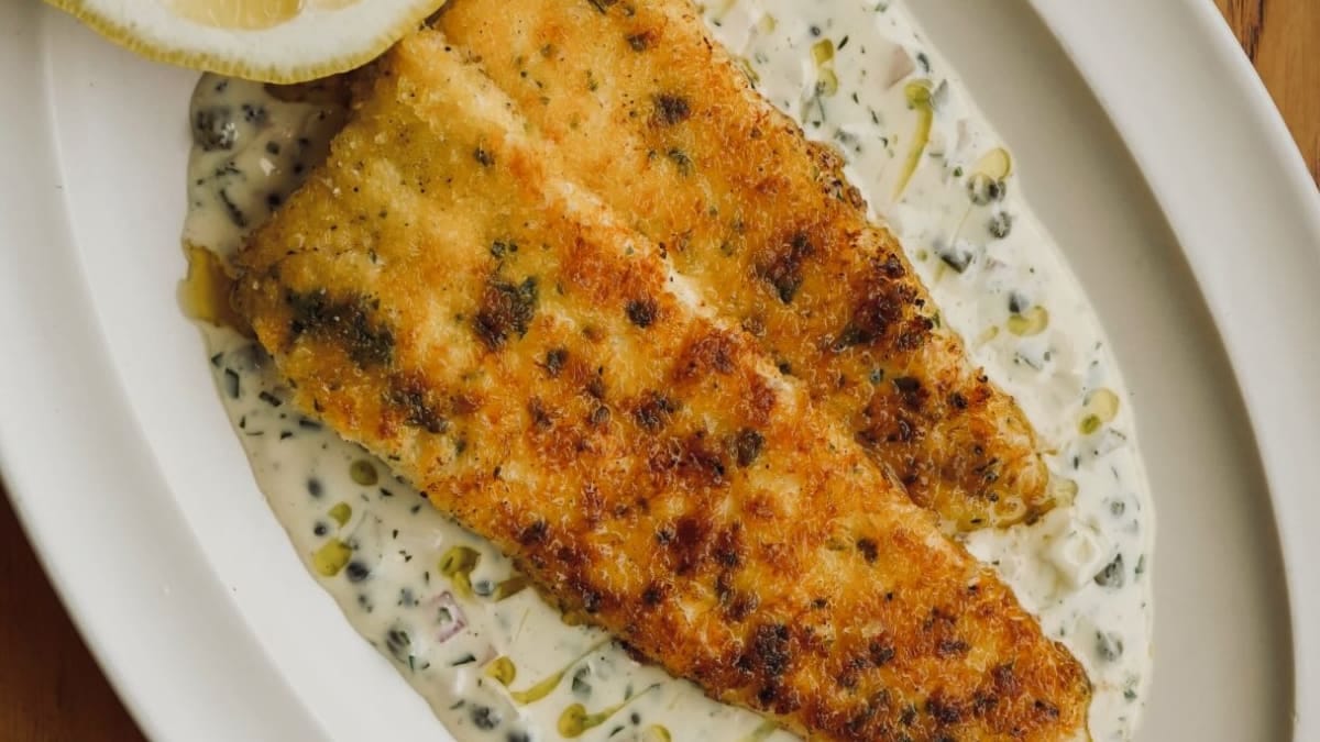 Breaded Plaice with Warm Tartare Sauce