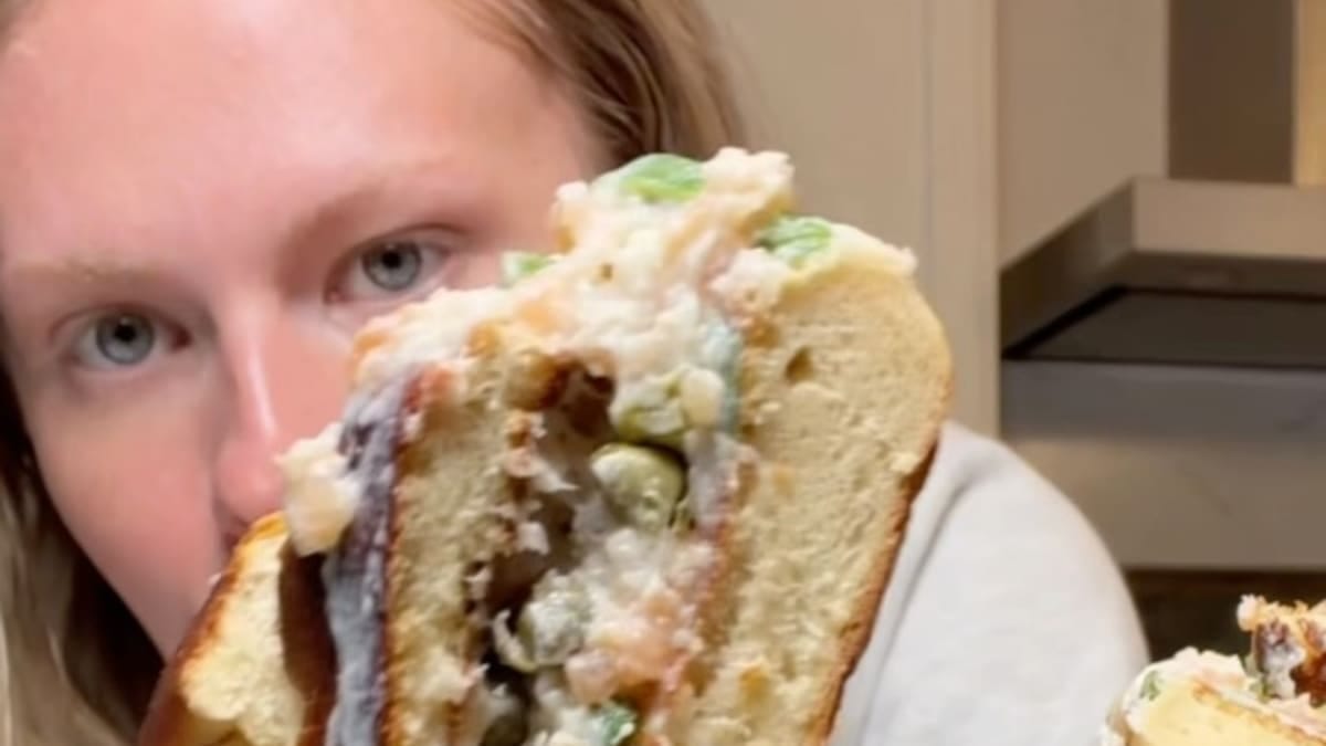 Smoked Salmon Bagel with Cheese and Green Onions