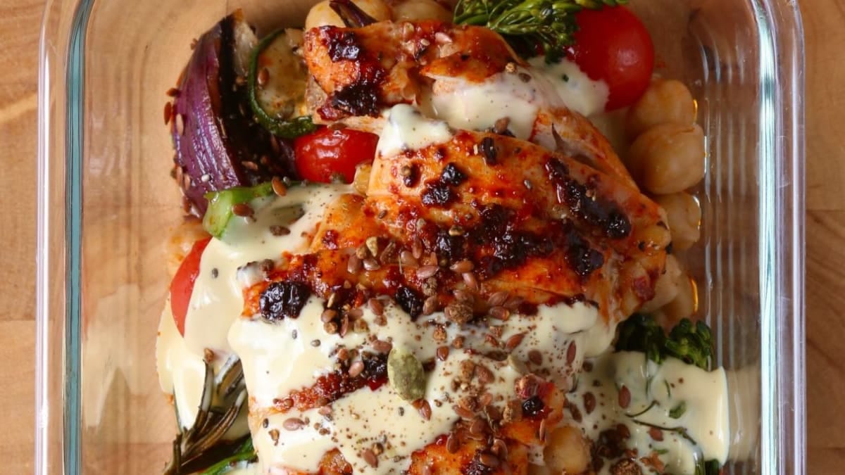 Meal Prep Chicken & Roast Veg with Aioli