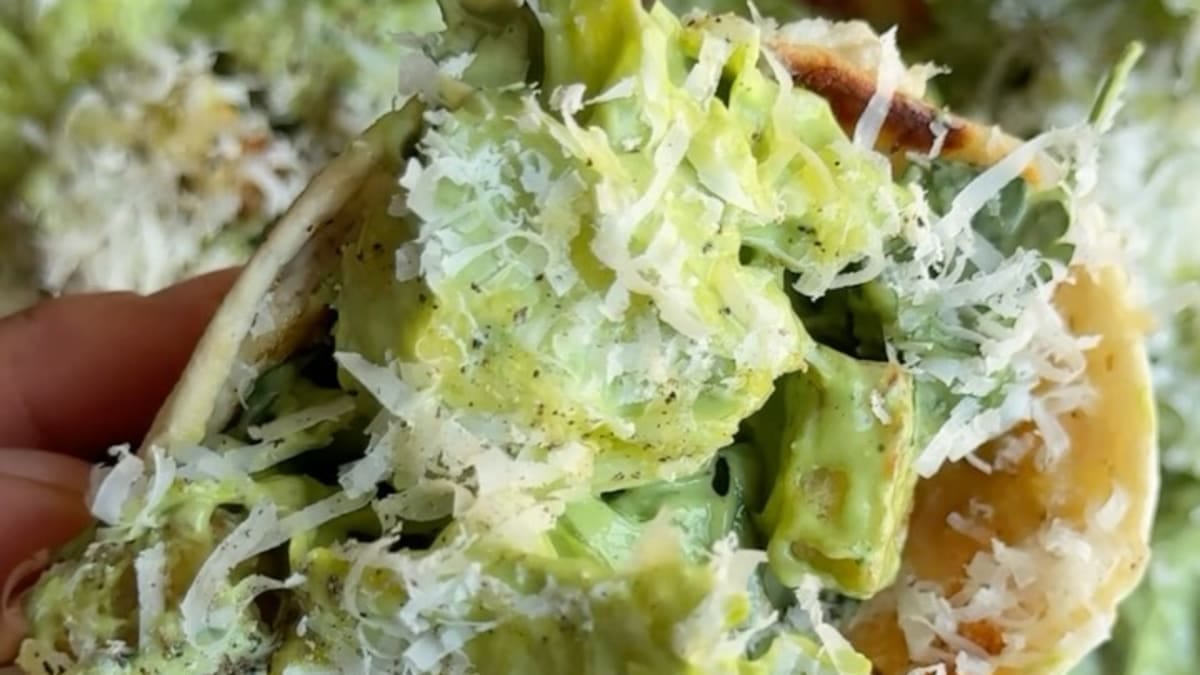 Herby Chicken Caesar Smashed Tacos
