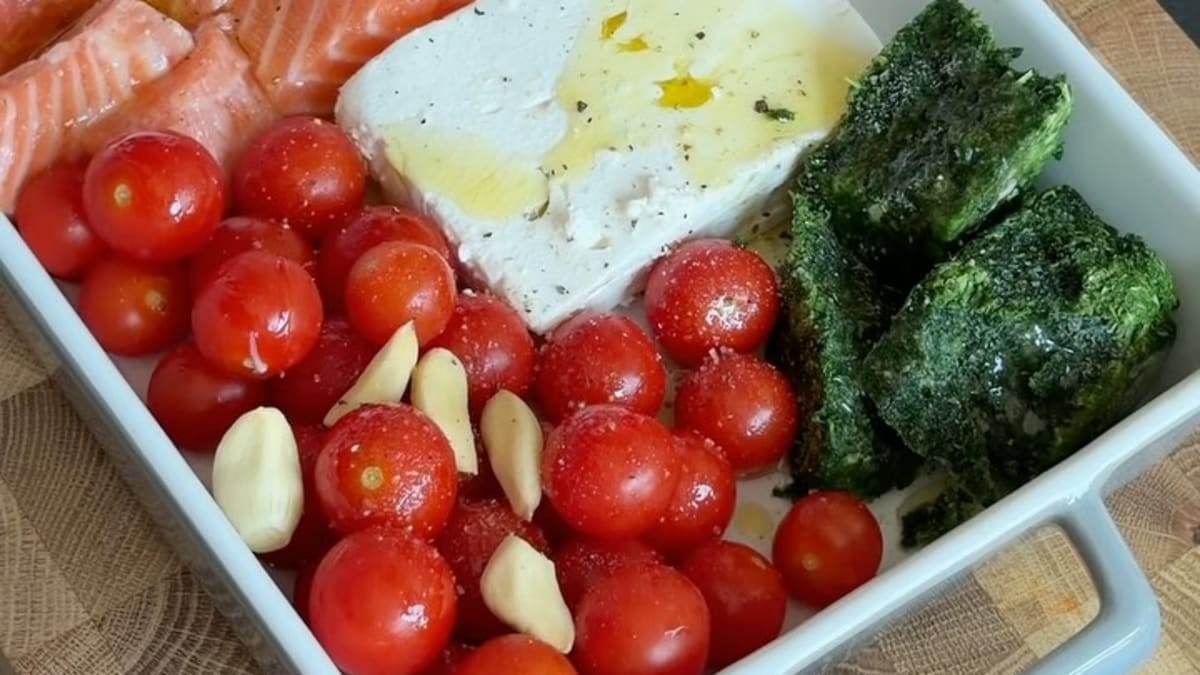 One-Pot Salmon Pasta with Feta and Spinach