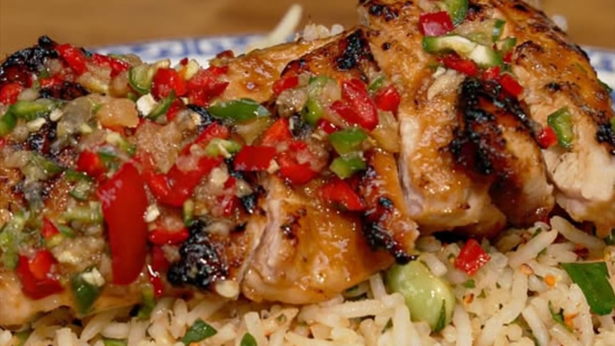 Charred Lemongrass Chicken with Edamame Rice – 45-Minute Recipe