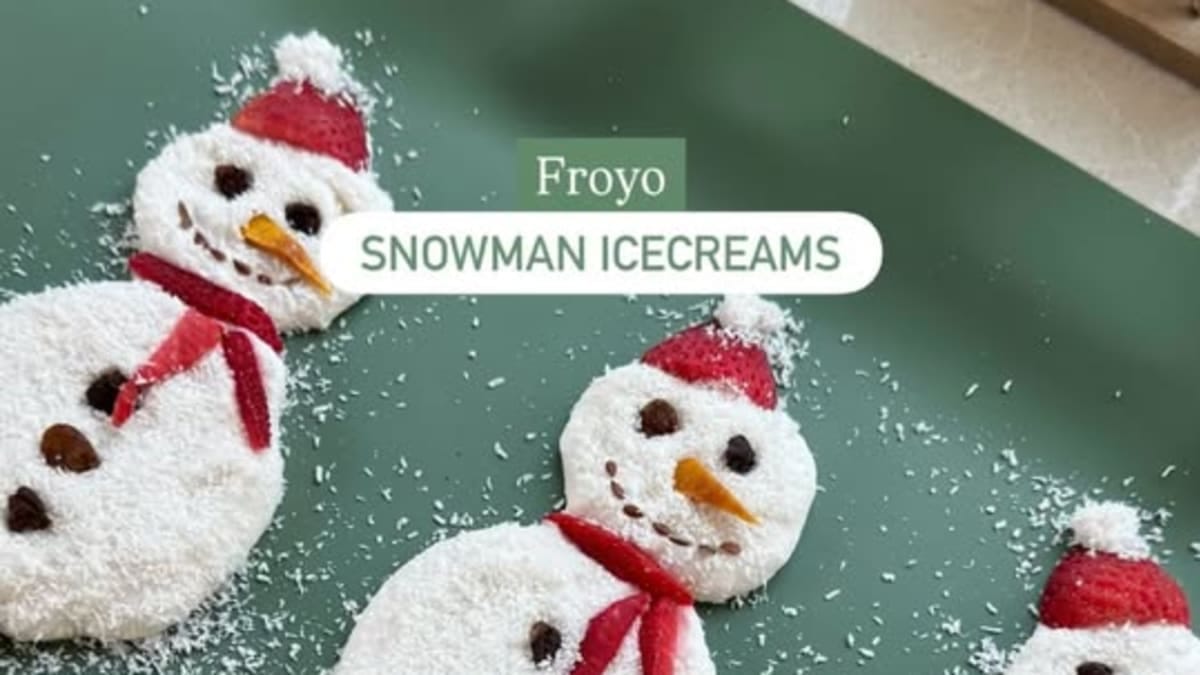 Froyo Snowman Ice Creams Recipe